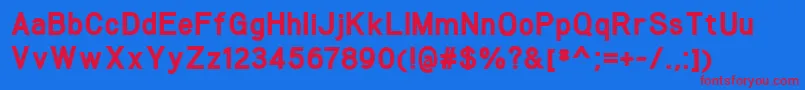 WoolworthExtrabold Font – Red Fonts on Blue Background