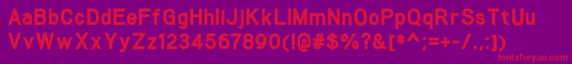 WoolworthExtrabold Font – Red Fonts on Purple Background