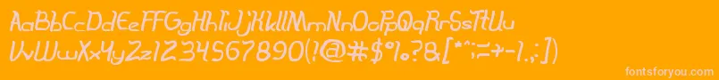 TheInnocentFace Font – Pink Fonts on Orange Background
