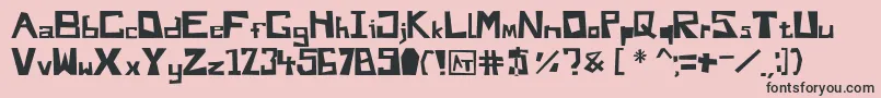 DoYouLikeMyFontAndy Font – Black Fonts on Pink Background