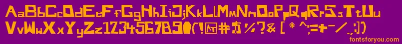 DoYouLikeMyFontAndy Font – Orange Fonts on Purple Background