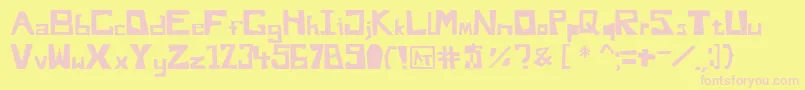 DoYouLikeMyFontAndy Font – Pink Fonts on Yellow Background