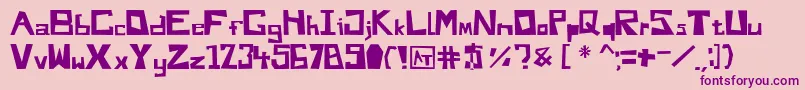 DoYouLikeMyFontAndy Font – Purple Fonts on Pink Background