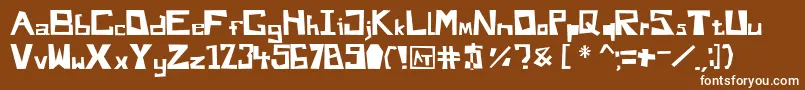 フォントDoYouLikeMyFontAndy – 茶色の背景に白い文字