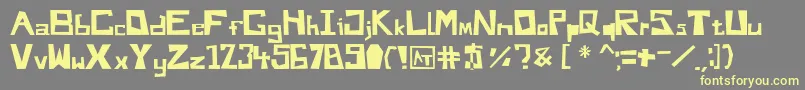 DoYouLikeMyFontAndy Font – Yellow Fonts on Gray Background