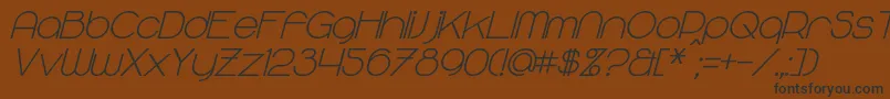 MajoramSansBoldItalic Font – Black Fonts on Brown Background