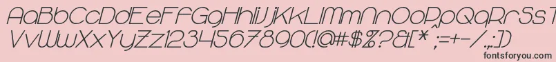 MajoramSansBoldItalic Font – Black Fonts on Pink Background