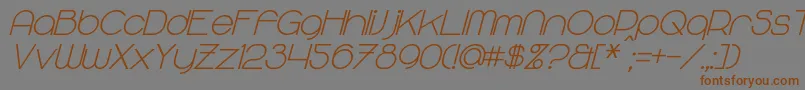 MajoramSansBoldItalic Font – Brown Fonts on Gray Background