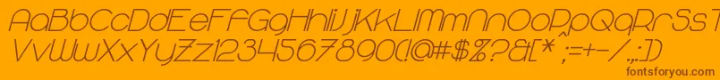MajoramSansBoldItalic Font – Brown Fonts on Orange Background