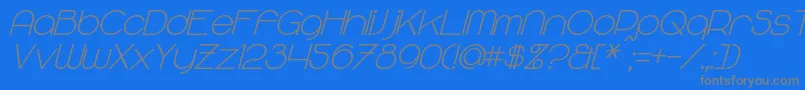 MajoramSansBoldItalic Font – Gray Fonts on Blue Background
