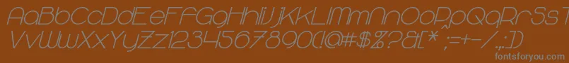 MajoramSansBoldItalic Font – Gray Fonts on Brown Background