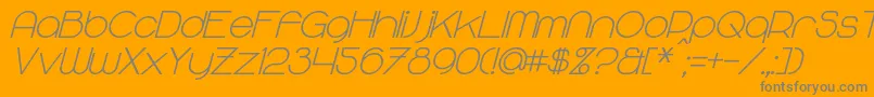 MajoramSansBoldItalic Font – Gray Fonts on Orange Background