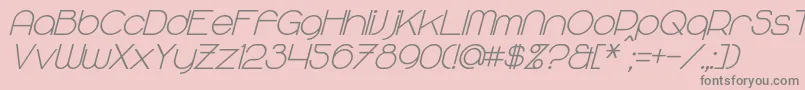 MajoramSansBoldItalic Font – Gray Fonts on Pink Background