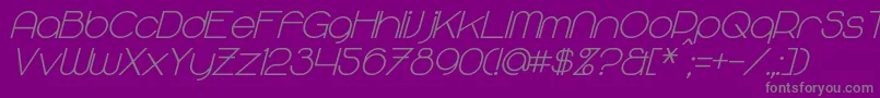 MajoramSansBoldItalic Font – Gray Fonts on Purple Background