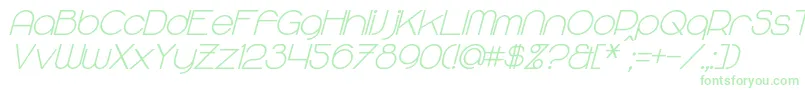 MajoramSansBoldItalic Font – Green Fonts on White Background
