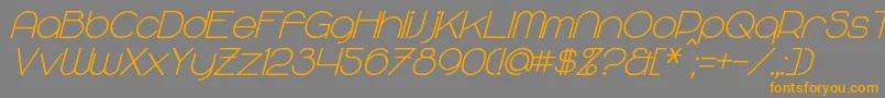 MajoramSansBoldItalic Font – Orange Fonts on Gray Background