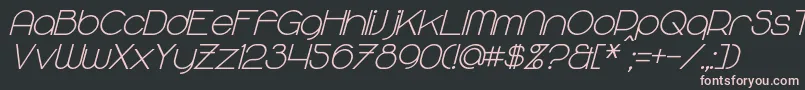 MajoramSansBoldItalic Font – Pink Fonts on Black Background