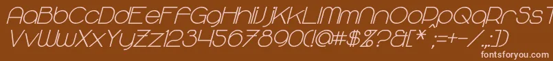 MajoramSansBoldItalic Font – Pink Fonts on Brown Background