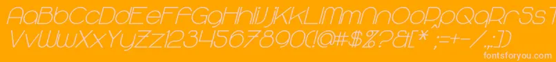 MajoramSansBoldItalic Font – Pink Fonts on Orange Background