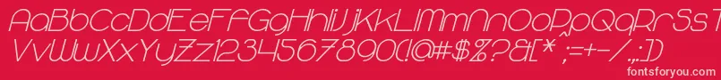 MajoramSansBoldItalic Font – Pink Fonts on Red Background