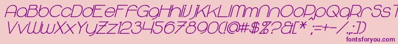 MajoramSansBoldItalic Font – Purple Fonts on Pink Background