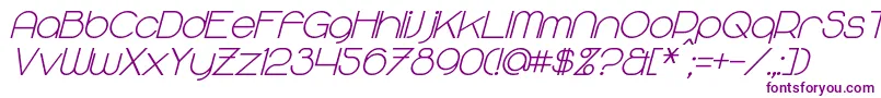 MajoramSansBoldItalic Font – Purple Fonts on White Background