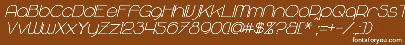 MajoramSansBoldItalic Font – White Fonts on Brown Background