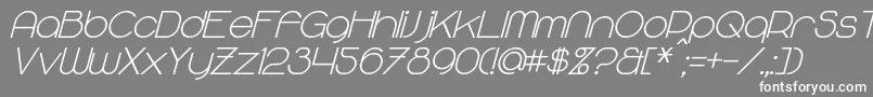 MajoramSansBoldItalic Font – White Fonts on Gray Background