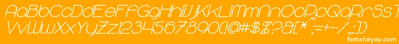 MajoramSansBoldItalic Font – White Fonts on Orange Background