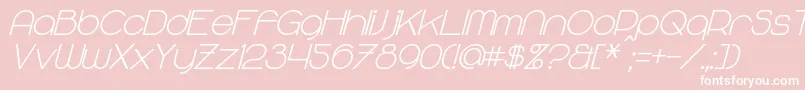 MajoramSansBoldItalic Font – White Fonts on Pink Background
