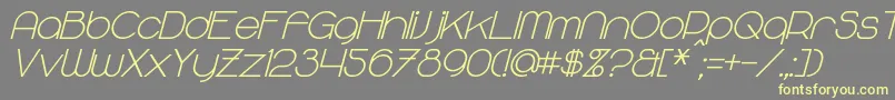 MajoramSansBoldItalic Font – Yellow Fonts on Gray Background