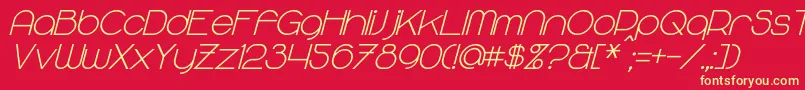 MajoramSansBoldItalic Font – Yellow Fonts on Red Background