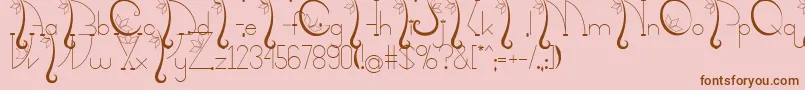 Kalopsiaupdatefinal Font – Brown Fonts on Pink Background