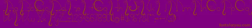 Kalopsiaupdatefinal Font – Brown Fonts on Purple Background