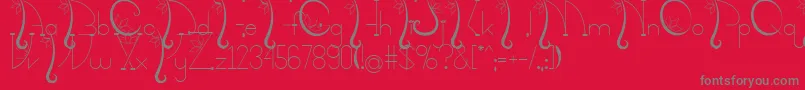 Kalopsiaupdatefinal Font – Gray Fonts on Red Background