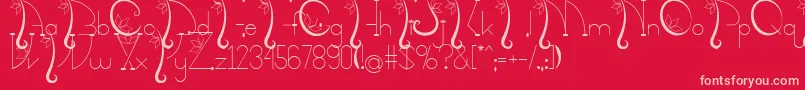 Kalopsiaupdatefinal Font – Pink Fonts on Red Background