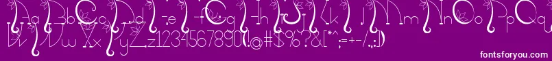 Kalopsiaupdatefinal Font – White Fonts on Purple Background