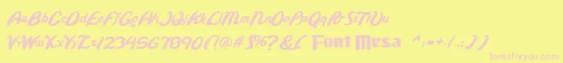 Wildride Font – Pink Fonts on Yellow Background