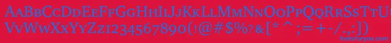 Charterscc Font – Blue Fonts on Red Background