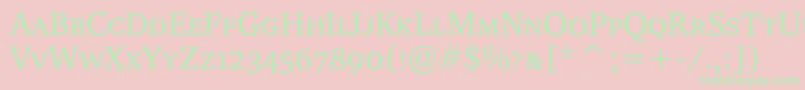 Charterscc Font – Green Fonts on Pink Background