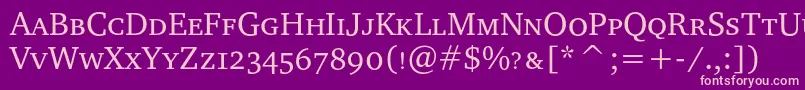 Charterscc Font – Pink Fonts on Purple Background