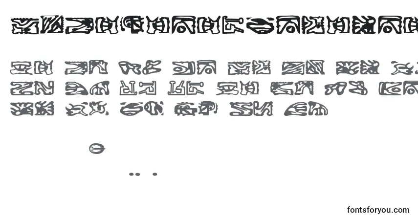 A fonte StBajoranIdeogram – alfabeto, números, caracteres especiais