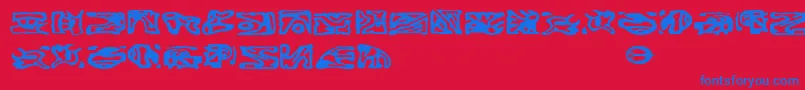 StBajoranIdeogram Font – Blue Fonts on Red Background