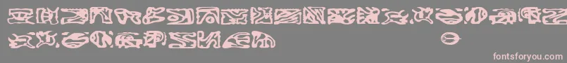 StBajoranIdeogram Font – Pink Fonts on Gray Background