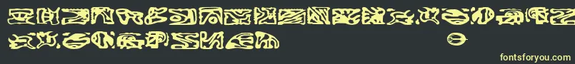 StBajoranIdeogram Font – Yellow Fonts on Black Background