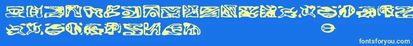StBajoranIdeogram Font – Yellow Fonts on Blue Background