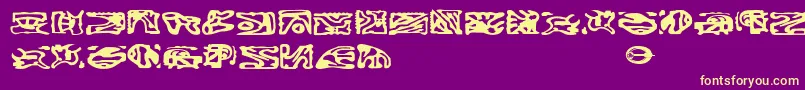StBajoranIdeogram Font – Yellow Fonts on Purple Background