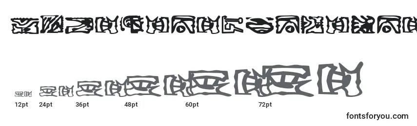 Größen der Schriftart StBajoranIdeogram