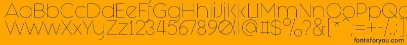 FashionFetishLight Font – Black Fonts on Orange Background