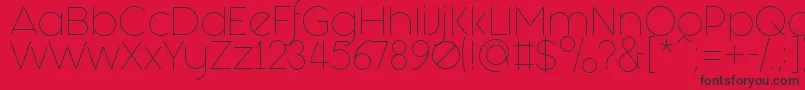 FashionFetishLight Font – Black Fonts on Red Background
